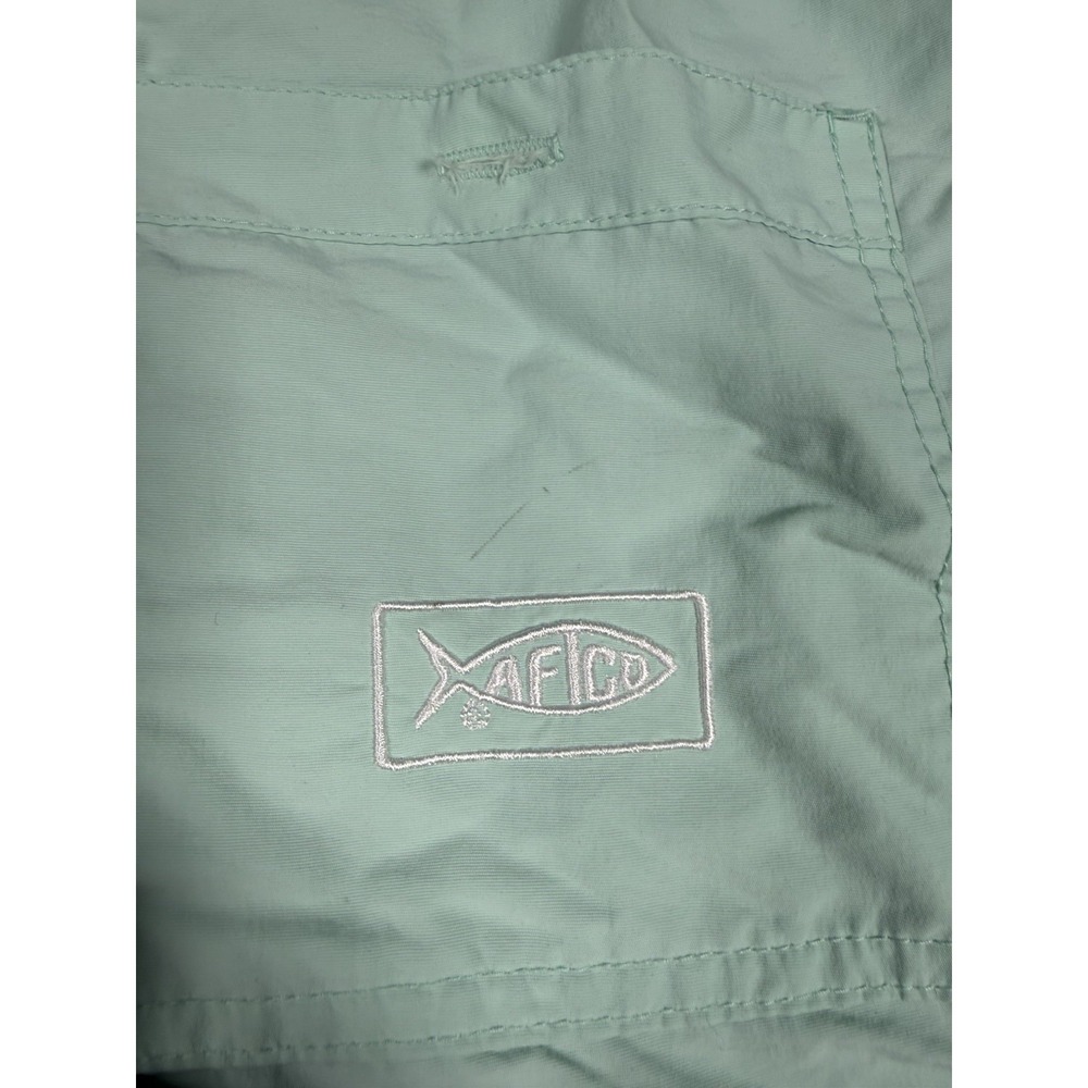 AFTCO Shorts Mens 44 Green Cargo Performance Fishing Elastic Waist Outdoors - Picture 3 of 7